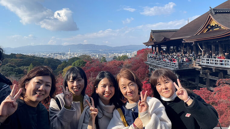 京都清水寺にて